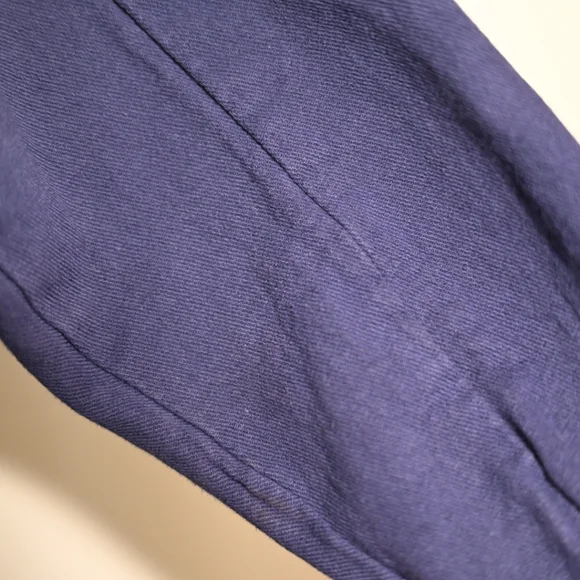 Oarsman Embroidery St Barth Oversize Navy Blue Cotton Sweater Coastal Nautical M - Picture 7 of 14